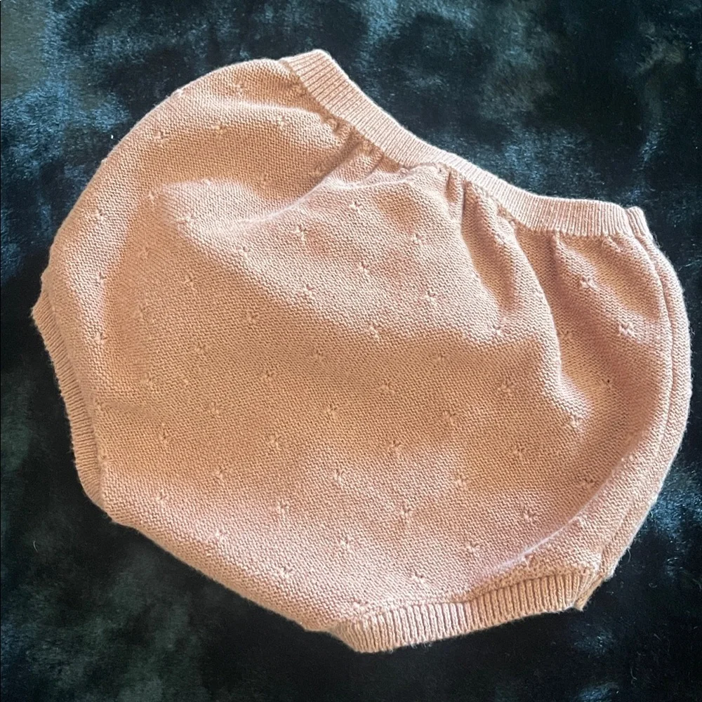 Quincy Mae Blush Knit Diaper Cover Sz 2/3Y